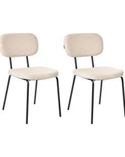 Sæt med 2 stole ADAIR Boucle Beige