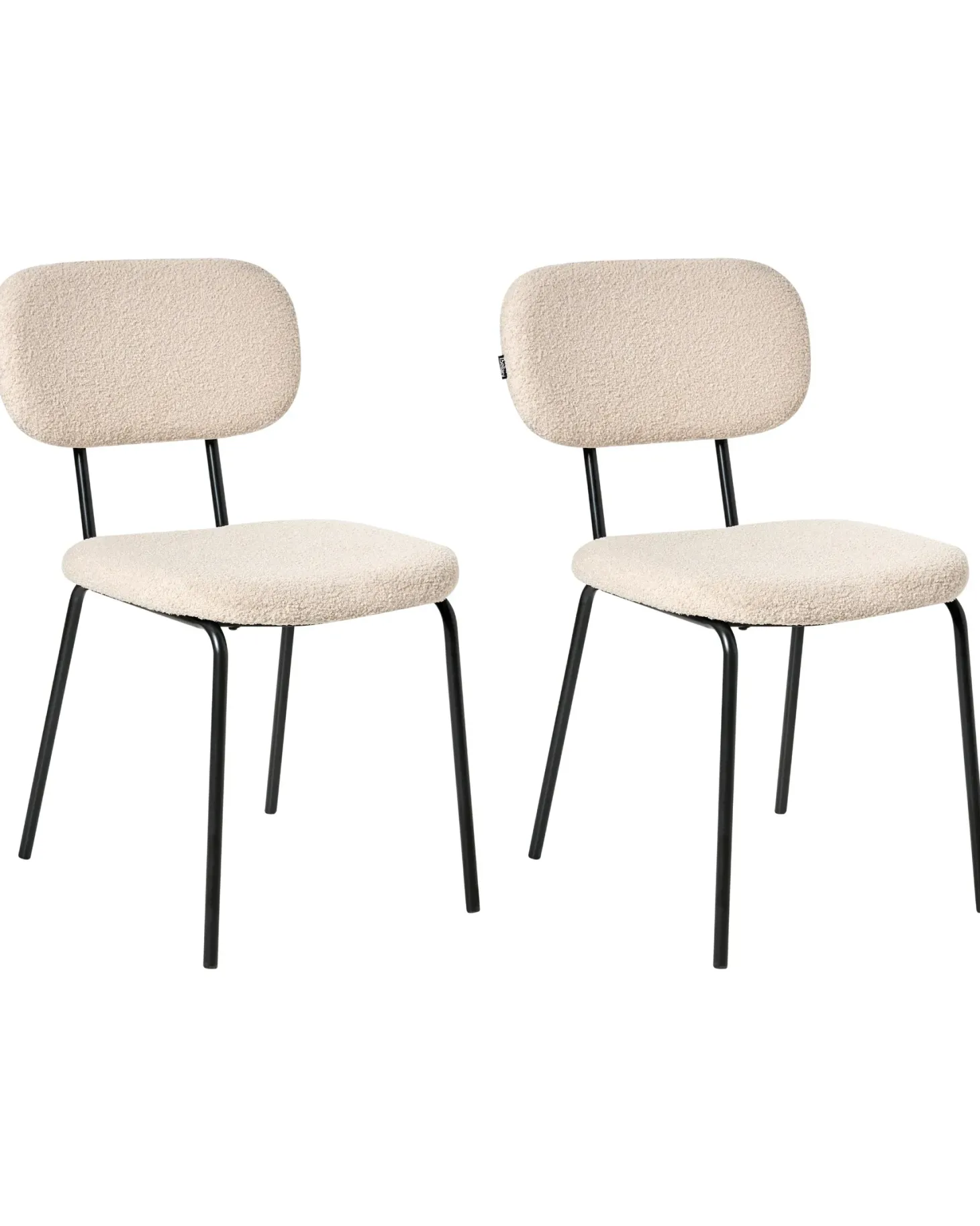 Sæt med 2 stole ADAIR Boucle Beige