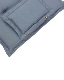 Sæt med 6 stole med puder AMANTEA Akacietræ Blå