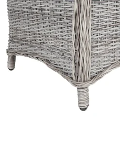 Sæt med 2 stole med puder CASCAIS PE-rattan Grå