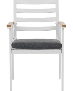 Sæt med 4 stole med puder CAVOLI Metal Grå