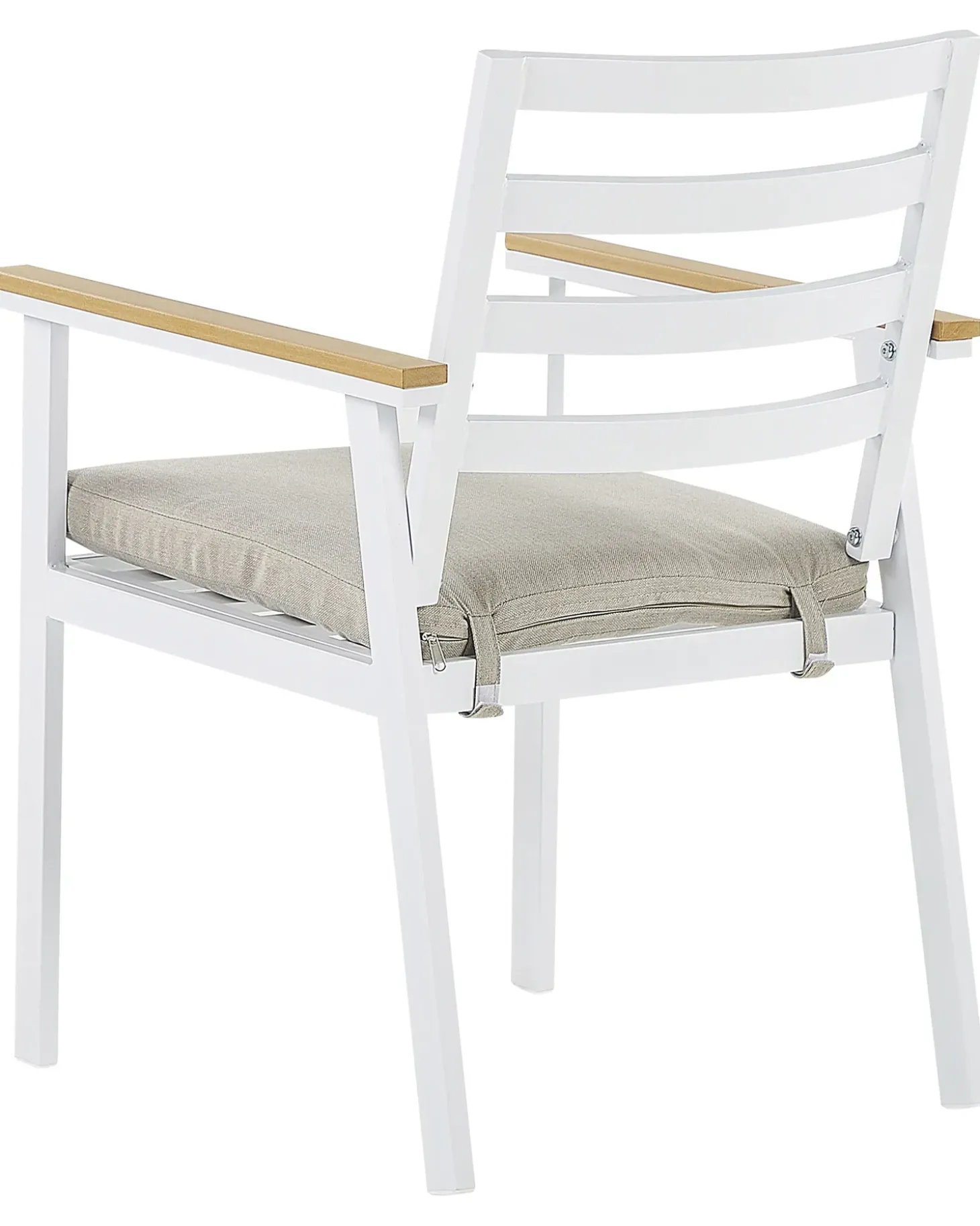 Sæt med 4 stole med puder CAVOLI Metal Beige