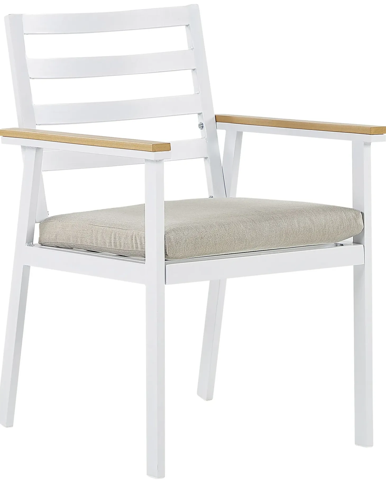Sæt med 4 stole med puder CAVOLI Metal Beige