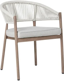 Sæt med 6 stole med puder FLAVIA Metal Brun