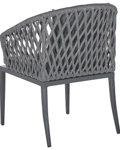 Sæt med 2 stole med puder LIPARI Metal Grå