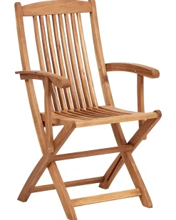 Sæt med 2 stole med puder MAUI PREMIUM Akacietræ Lys Beige