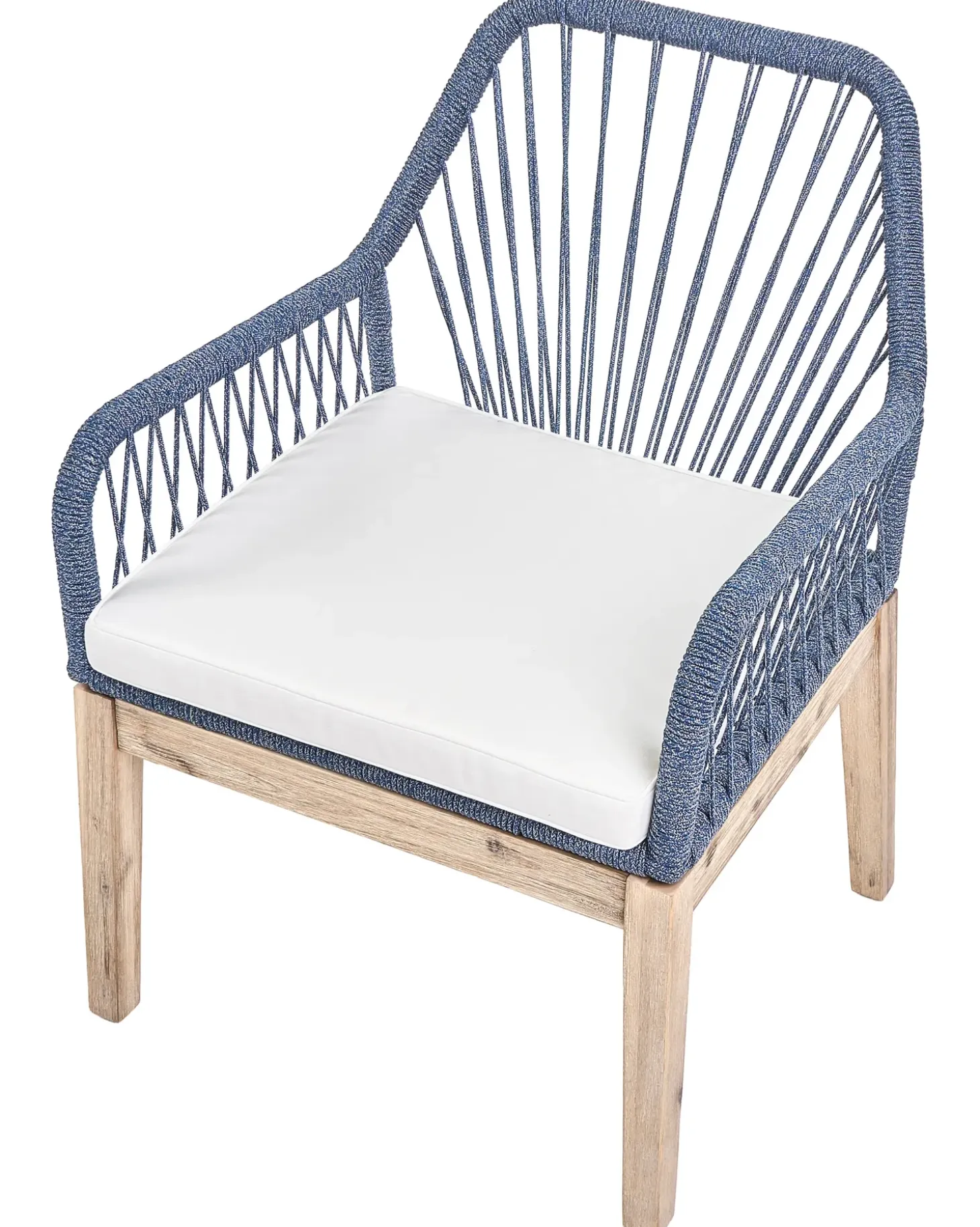 Sæt med 2 stole med puder OLBIA Navy Blå