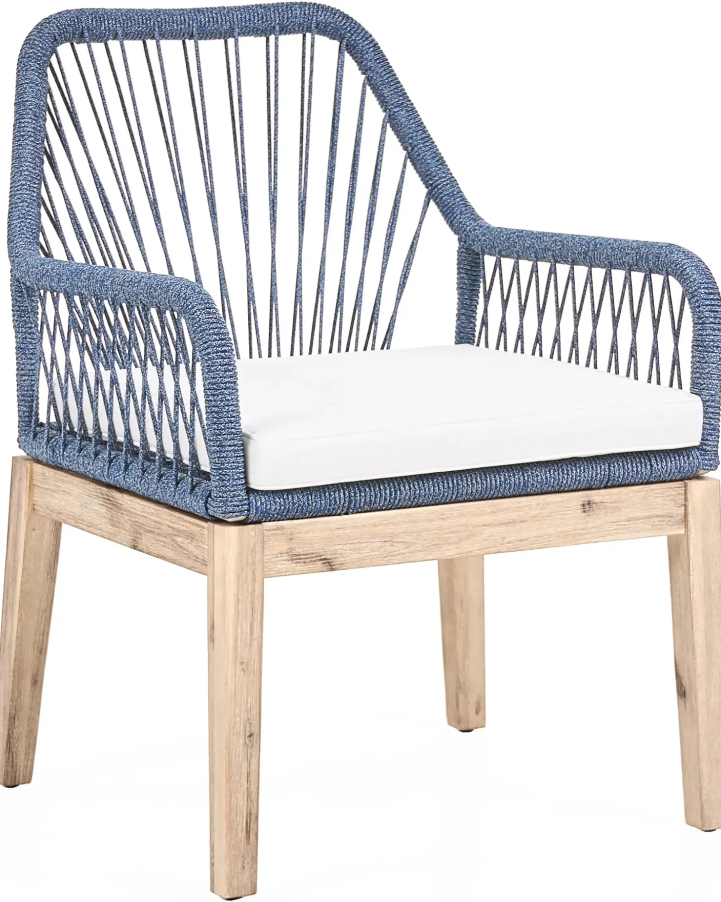Sæt med 2 stole med puder OLBIA Navy Blå