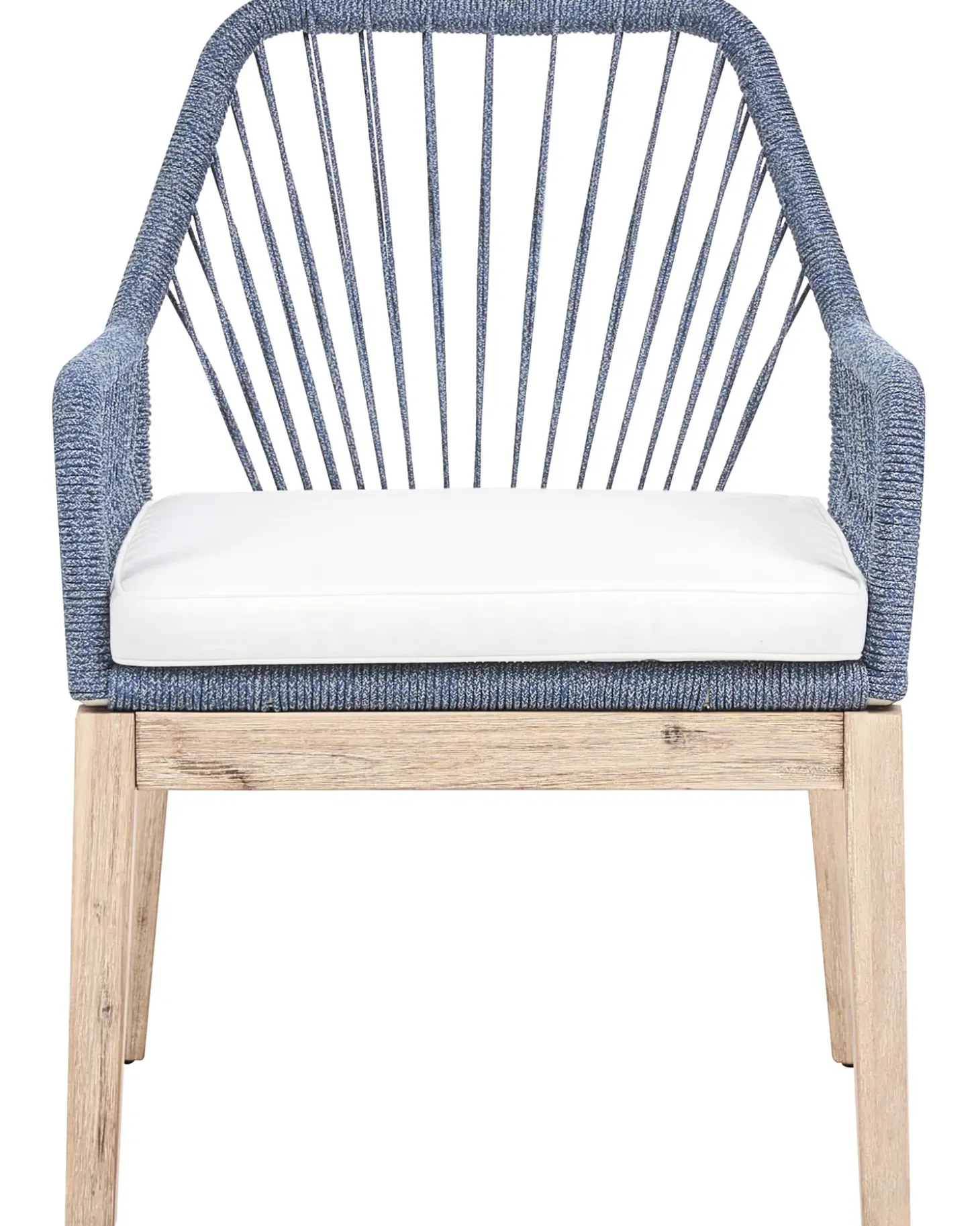 Sæt med 2 stole med puder OLBIA Navy Blå