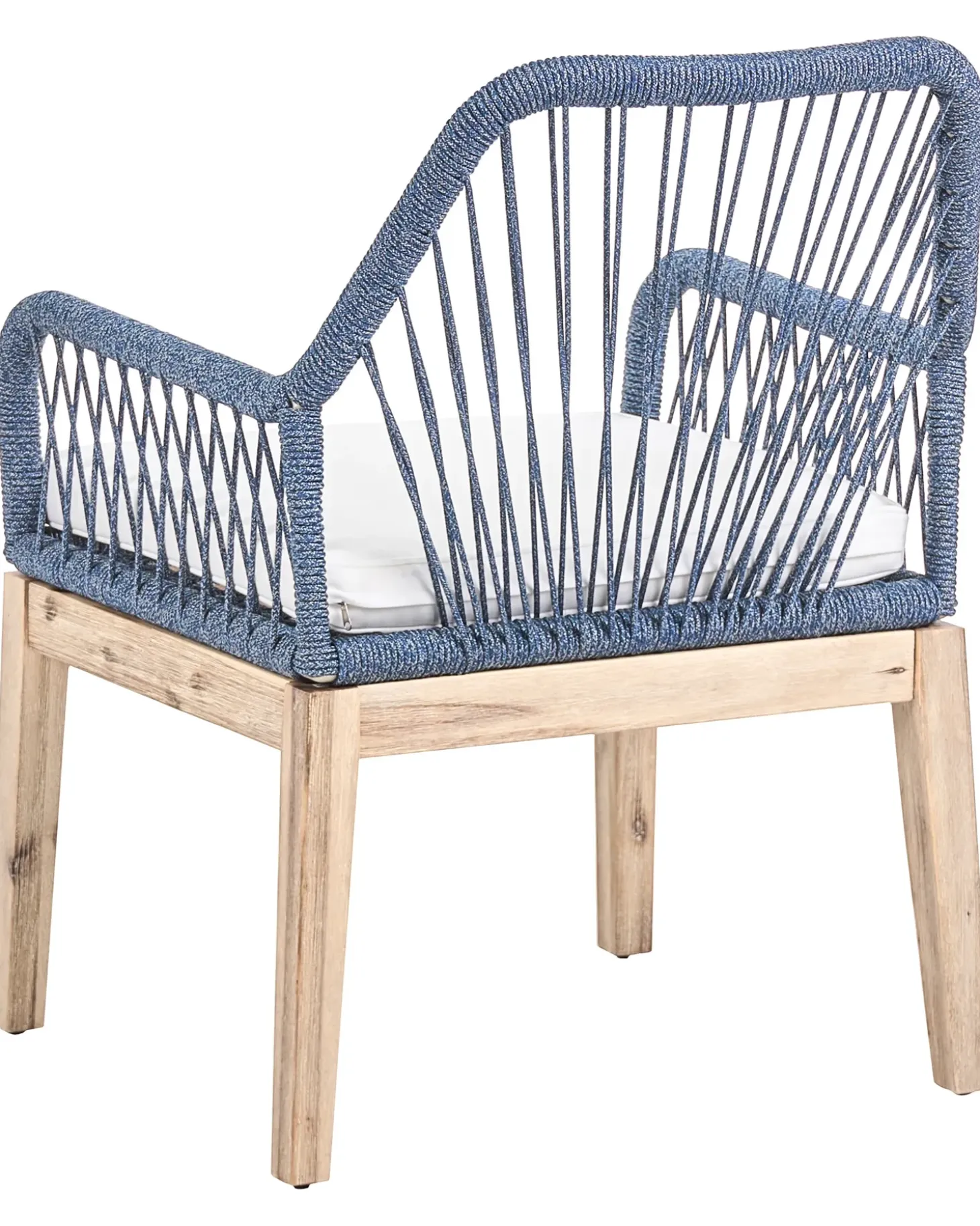 Sæt med 2 stole med puder OLBIA Navy Blå