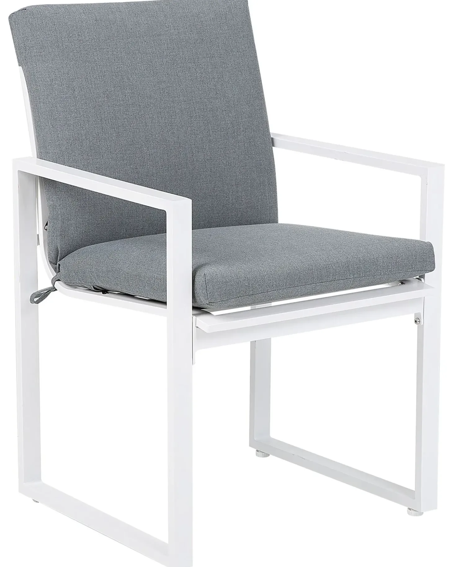Sæt med 4 stole med puder PANCOLE Grå