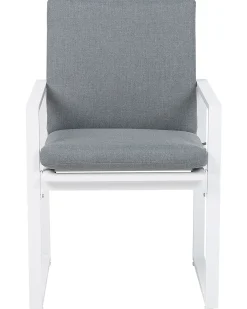 Sæt med 4 stole med puder PANCOLE Grå