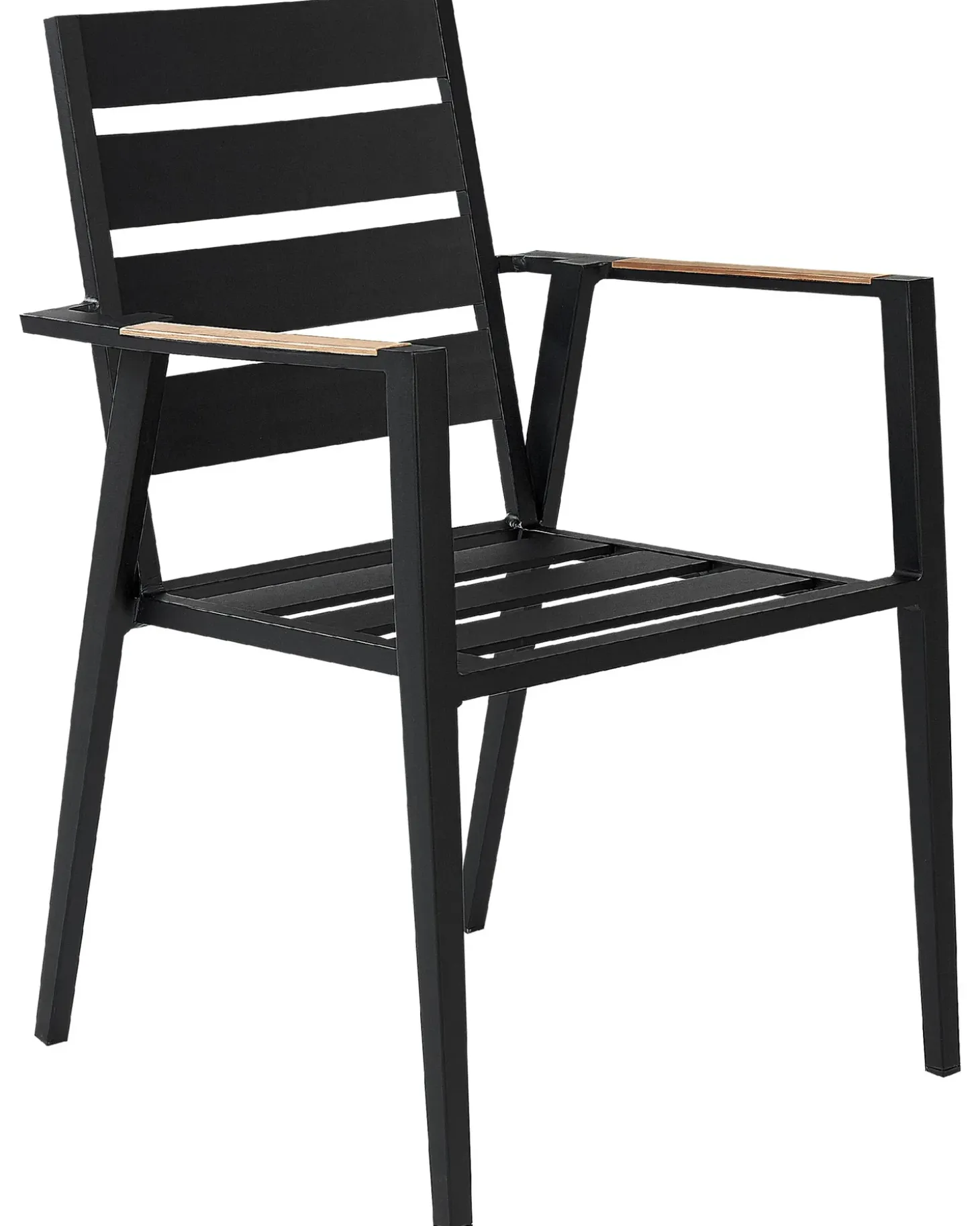 Sæt med 4 stole med puder TAVIANO Metal Sort