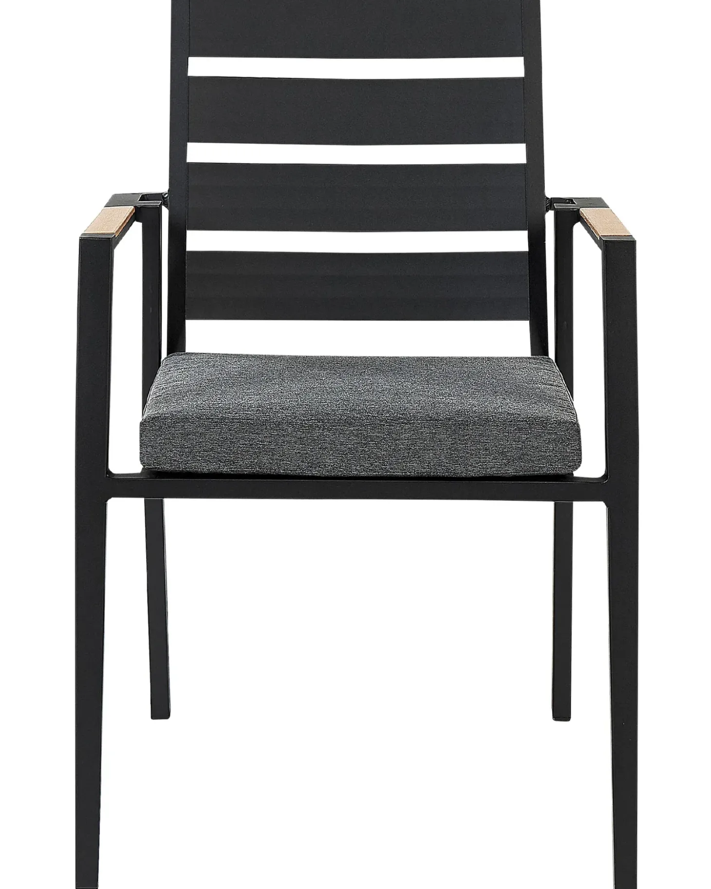 Sæt med 4 stole med puder TAVIANO Metal Sort