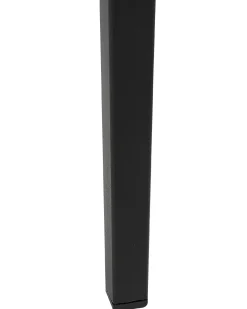 Sæt med 4 stole med puder TAVIANO Metal Sort