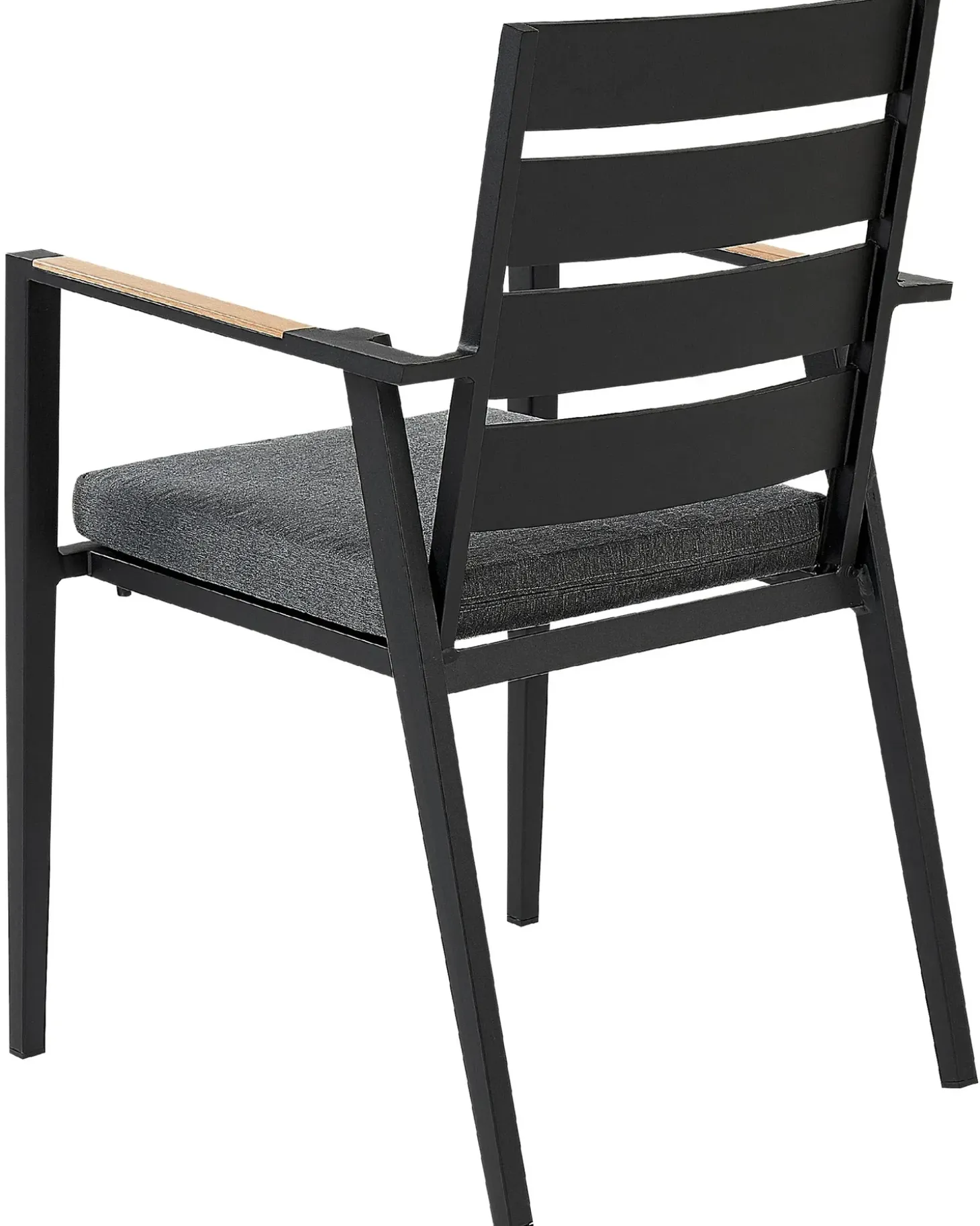 Sæt med 4 stole med puder TAVIANO Metal Sort