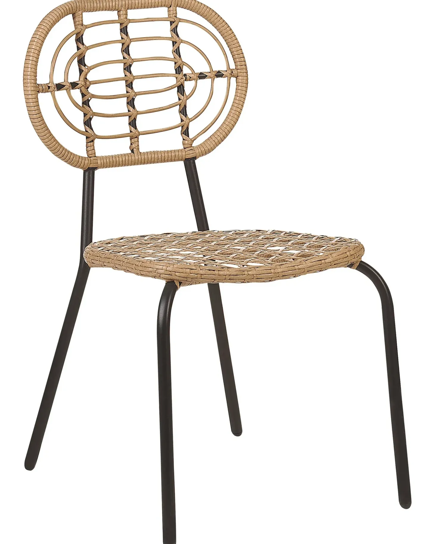 Sæt med 8 stole PRATELLO PE-rattan Naturlig