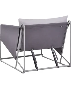 Stol med pude PONTE Metal Grå
