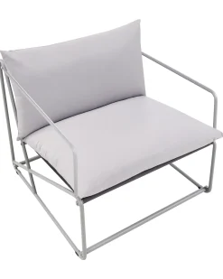 Stol med pude PONTE Metal Grå