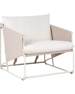 Stol med pude PONTE Metal Lys Beige