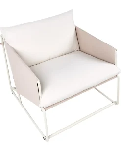 Stol med pude PONTE Metal Lys Beige