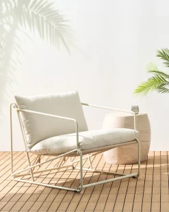 Stol med pude PONTE Metal Lys Beige