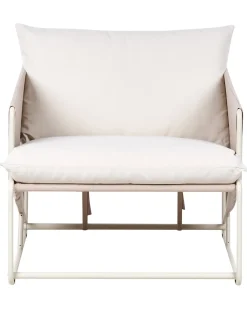 Stol med pude PONTE Metal Lys Beige