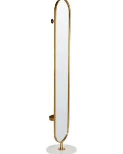 Stumtjener med spejl MOODY 170 cm Metal Guld