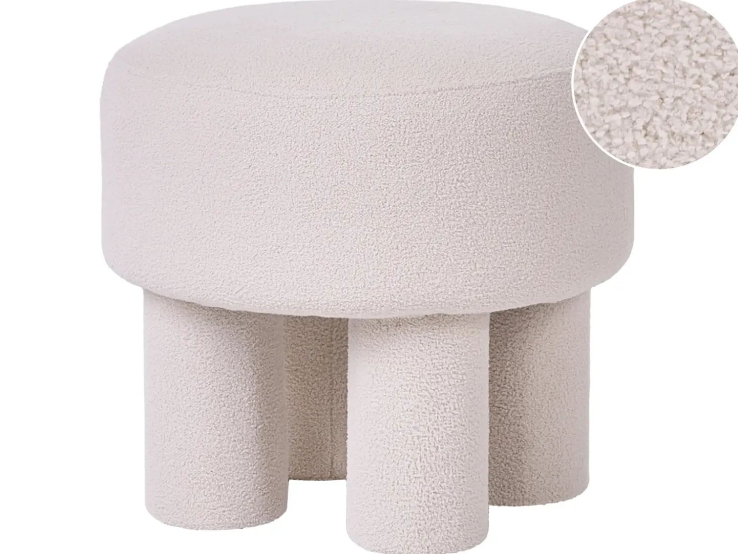 Taburet CANBY Boucle Cremehvid
