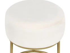 Taburet DELCO Velour Cremehvid