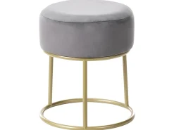 Taburet DELCO Velour Grå