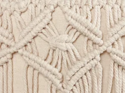 Taburet Macramé NAWABAD Bomuld Beige