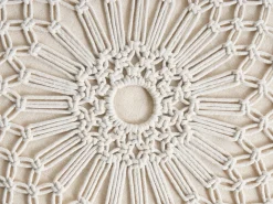 Taburet MANZAI Bomuld Beige