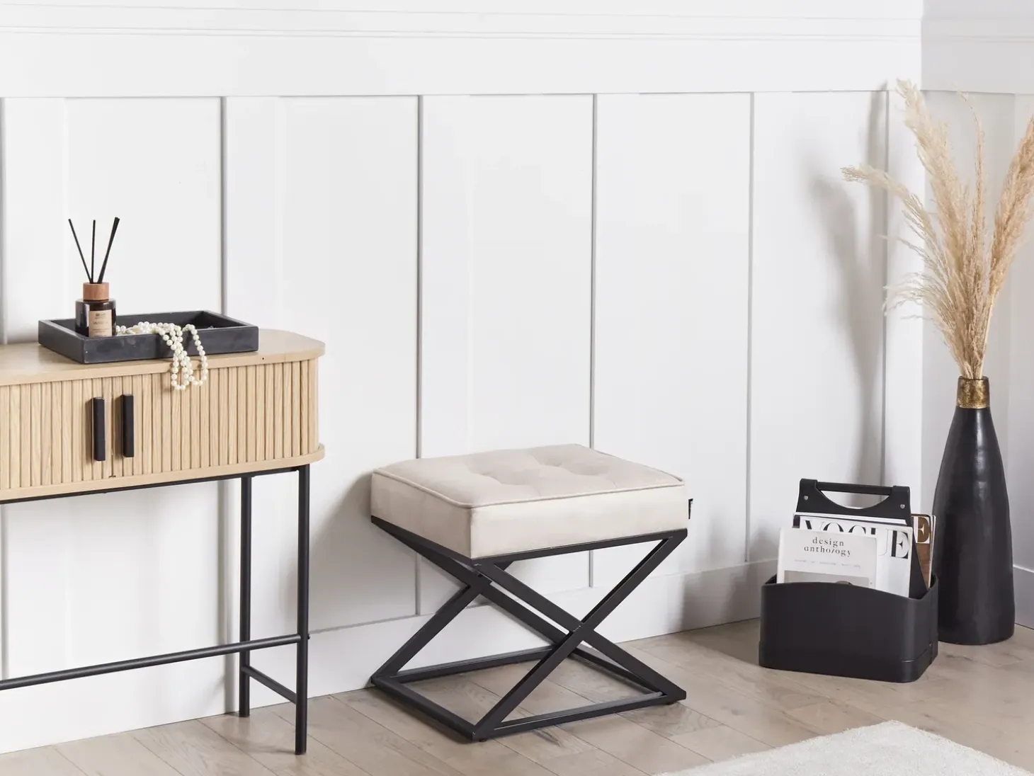 Taburet MURDO Kunstlæder Beige