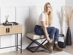 Taburet MURDO Kunstlæder Beige