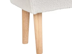 Taburet TAKOMA Boucle Hvid