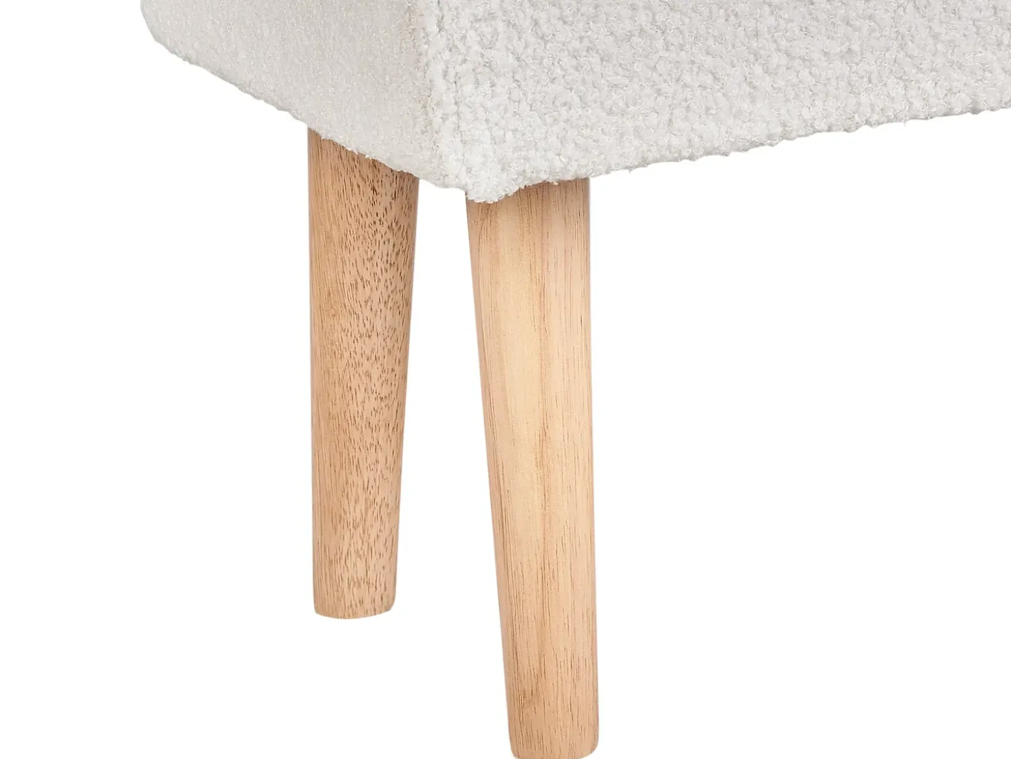 Taburet TAKOMA Boucle Hvid