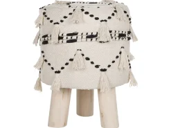 Taburet THONDI Bomuld Beige