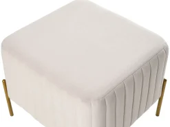 Taburet UTAH Velour Cremehvid