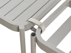 TERRACINA 2 personers Loungesæt med bord Lysegrå Metal