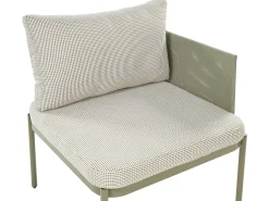 TERRACINA 2 personers Loungesæt med bord Olivengrøn Metal