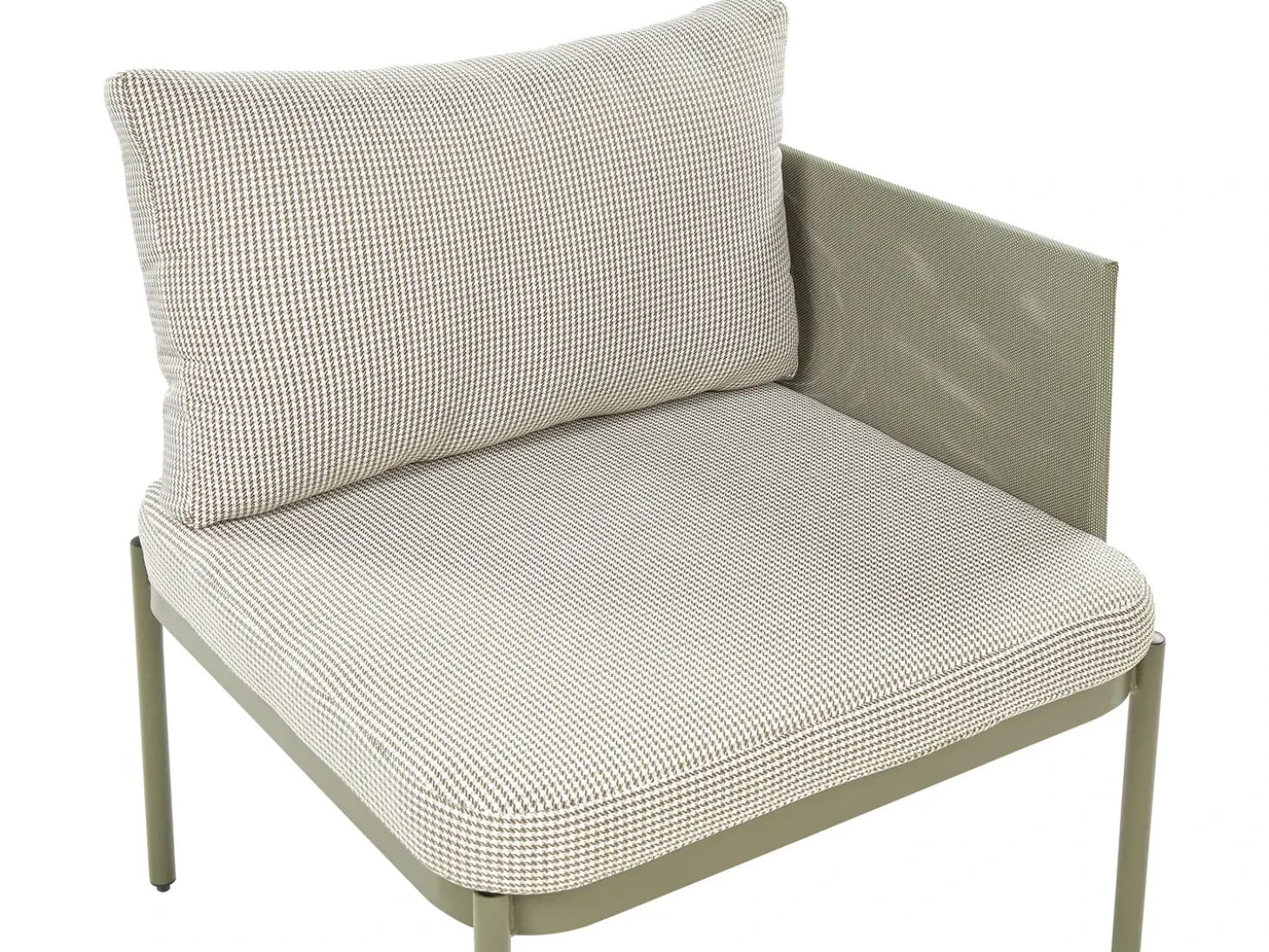 TERRACINA 2 personers Loungesæt med bord Olivengrøn Metal