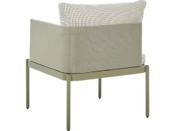 TERRACINA 2 personers Loungesæt med bord Olivengrøn Metal