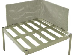 TERRACINA 2 personers Loungesæt med bord Olivengrøn Metal