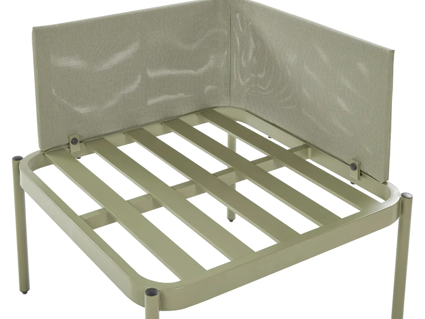 TERRACINA 2 personers Loungesæt med bord Olivengrøn Metal
