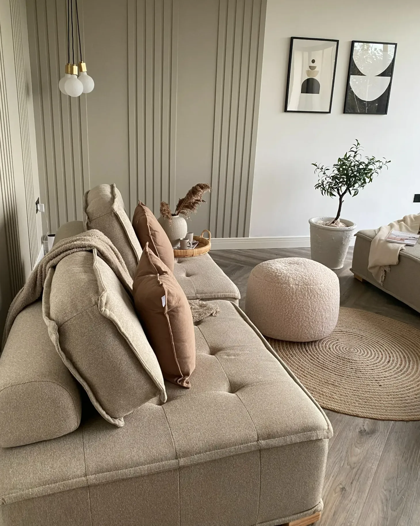TIBRO 4 personers Modulsofasæt Lys Beige