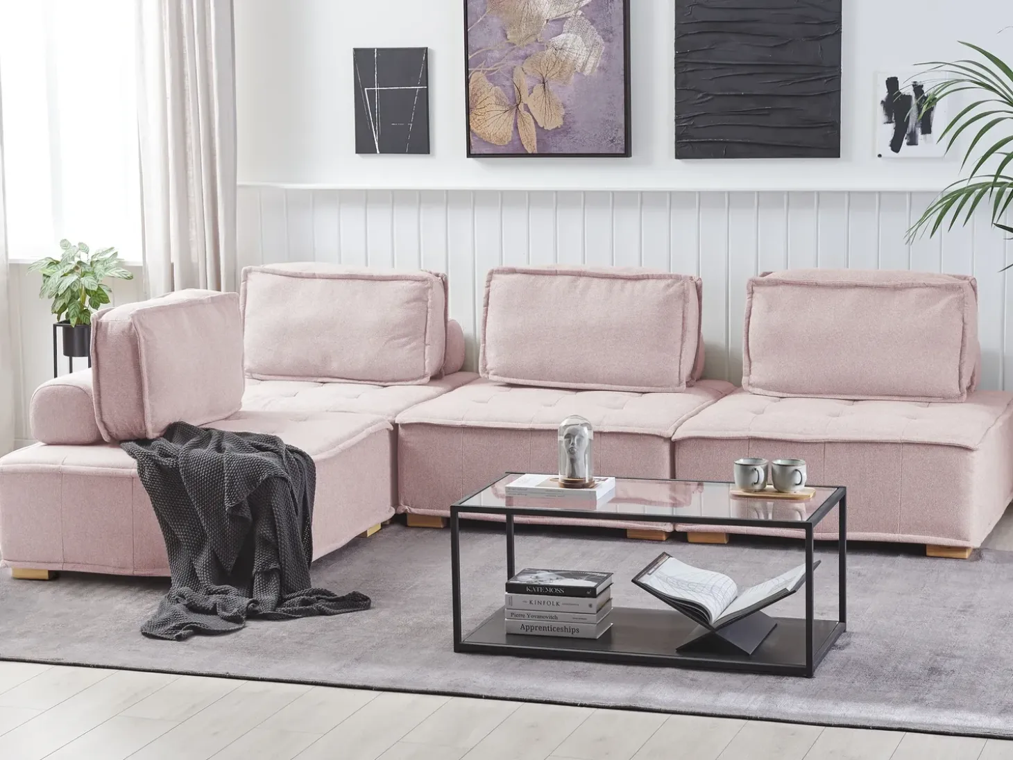 TIBRO Stol Modul Lyserød