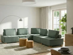 TIBRO 5 personers Hjørnesofa modul Højrevendt Lysegrøn