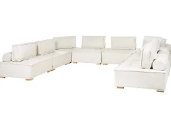 TIBRO 8 personers U-formet modulsofa Cremehvid
