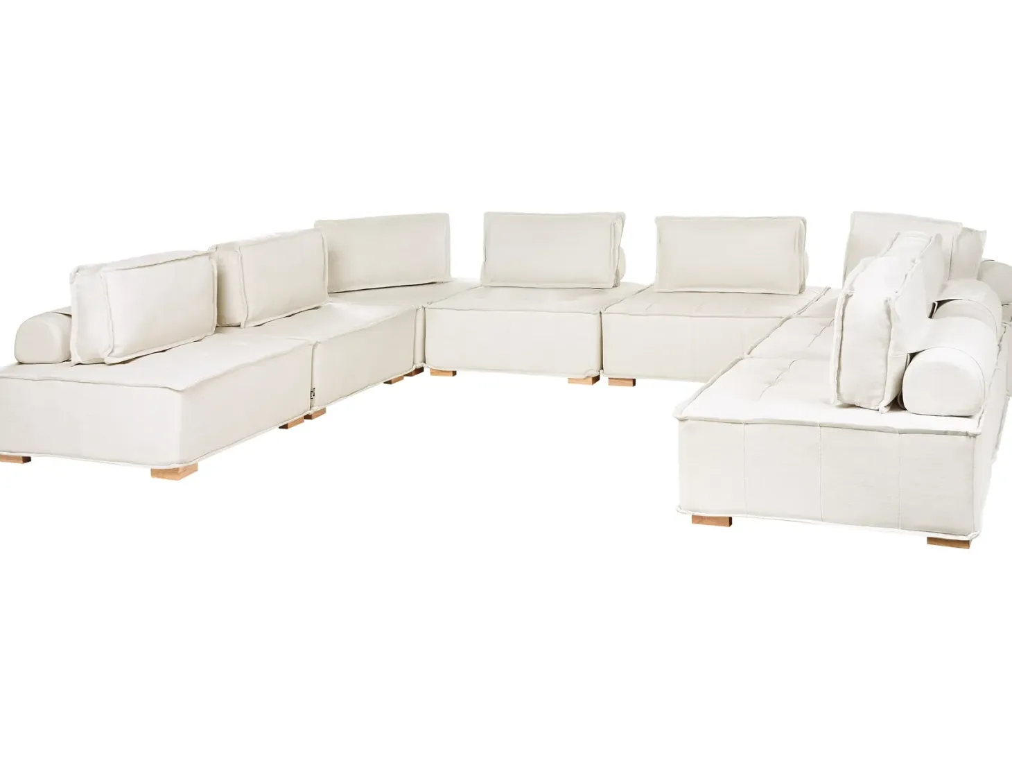 TIBRO 8 personers U-formet modulsofa Cremehvid
